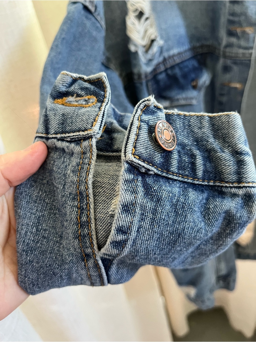 Distressed denim Jacket - Picture 8 of 9